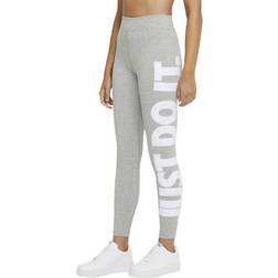 Nike Essential Graphic High-Waisted Leggings Women - Da Grey Heather/White