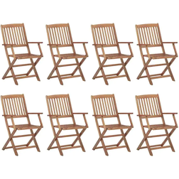 vidaXL 3075084 8-pack Trädgårdsmatstol