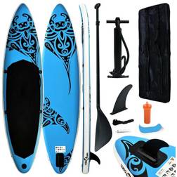 vidaXL Stand Up Paddleboardset opblaasbaar 366x76x15 blauw