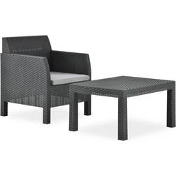 vidaXL 315641 Loungeset, 1 Bord inkl. 1 Stolar