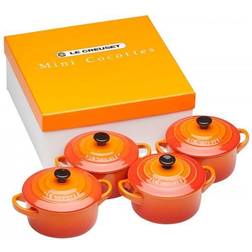 Le Creuset Volcanic Stoneware Petite Set med lock 4 delar