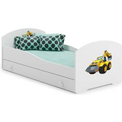 Kobi Close Cot With Mattress Big Excavator 140x70cm