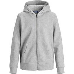 Jack & Jones Boy's Zip Hoodie - Grey/Light Grey Melange (12182519)