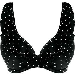 Freya Jewel Cove High Apex Bikini Top - Black