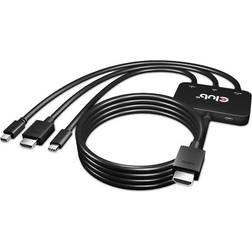 Club 3D HDMI/USB micro B-USB C/DisplayPort Mini/HDMI M-F Adapter