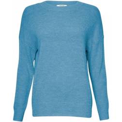 Moss Copenhagen Femme Mohair O Pullover - Lake Blue