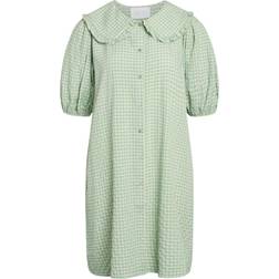 Sisters Point Efa SS Dress - Green/Bamboo