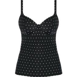 Freya Jewel Cove Plunge Tankini Top - Black