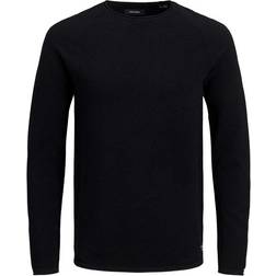 Jack & Jones Jjehill Knit Crew Neck Pullover Black Male