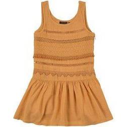 IKKS Girl's Lace and Embroidery Dress - Gold (XS31012-74)