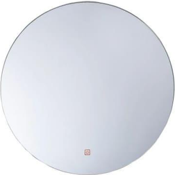 Beliani Espejo De Pared Plateado Con Luz Led Redondo 60 cm