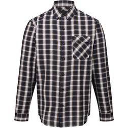 Regatta Lonan Long Sleeved Checked Shirt - Navy