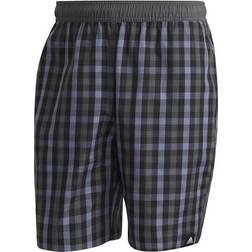 Adidas Classic-Length Check Zwemshort - Black/Grey Six