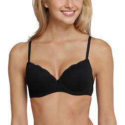 Schiesser Pure Cotton Underwire Bra - Black