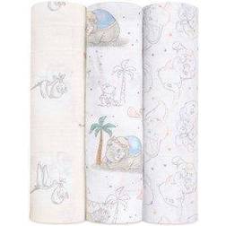 Aden + Anais My Darling Dumbo Cotton Muslin Swaddle 3 pack