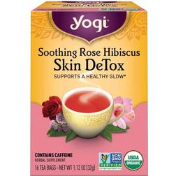 Yogi Soothing Rose Hibiscus Skin DeTox Tea 1.129oz 16pcs