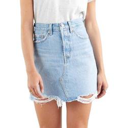 Levi's High Rise Deconstructed Skirt - Luxor Heat/Light Indigo