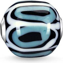 Thomas Sabo Bead Glass Bead Turquoise - Black/White