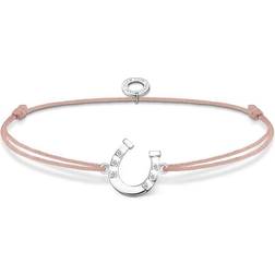 Horseshoe Bracelet - Silver/Biege