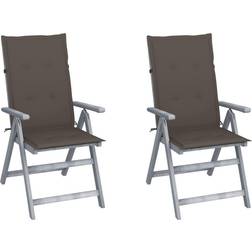 vidaXL 3064706 2-pack Sedia da giardino per pranzo