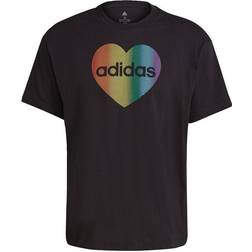 adidas Pride Heart Graphic T-shirt Unisex - Black/Multicolor