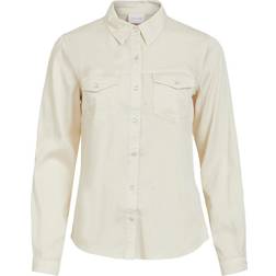 Vila Camicia di Jeans - Beige