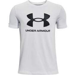 Under Armour Boy's UA Sportstyle Logo Short Sleeve - Grey (1363282-014)