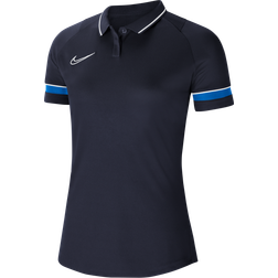 NIKE Academy 21 Polo Shirt Women - Obsidian/White/RoyalBlue