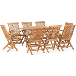 vidaXL 3059971 Patio Dining Set, 1 Table incl. 8 Chairs