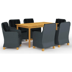 vidaXL 3067852 Essgruppe, 1 Tisch einschl. 6 Stühle