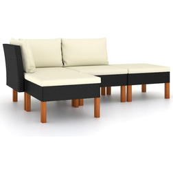 vidaXL 3059731 Loungeset, Bord inkl. 2 Soffor