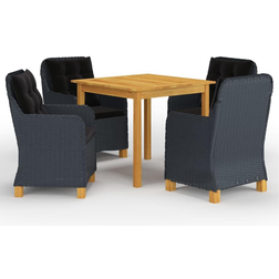 vidaXL 3067758 Ensemble repas de patio, 1 Table incluse 4 Chaises