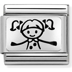 Nomination Composable Classic Link Girl Charm - Silver