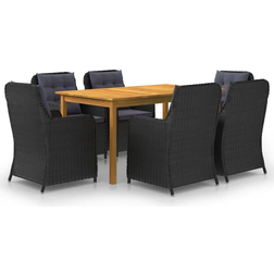 vidaXL 3067822 Essgruppe, 1 Tisch einschl. 6 Stühle