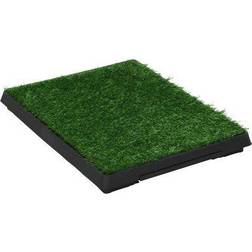 vidaXL Animal Toilet with Trough & Artificial Grass