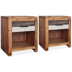 vidaXL Solid Acacia 2-pack