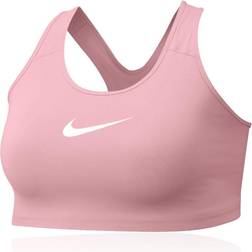 Nike Swoosh Non-Padded Plus Size Sports Bra - Pink Glaze/White