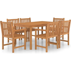 vidaXL 3059936 Set da pranzo per patio, 1 Tavolo incluso 6 Sedie
