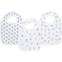 Aden + Anais Cotton Muslin Snap Bib Now + Zen 3-pack