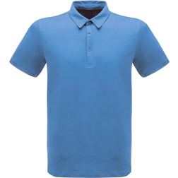 Regatta Classic Mens 65/35 Short Sleeve Polo Shirt - Rouge/Bleu/Gris