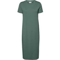 Vero Moda Short Sleeved Midi Dress - Green/Laurel Wreath