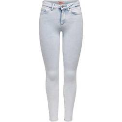 Only Blush Life Ankle Length Skinny Fit Jeans - Blue/Blue Light Denim