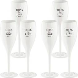 Koziol Cheers Think Less Love More Champagneglas 10cl 6st