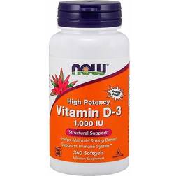 Now Foods Vitamin D-3 1000IU 360 Stk.