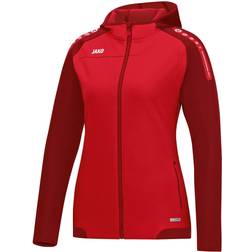 JAKO Champ Hooded Jacket Unisex - Red/Wine Red