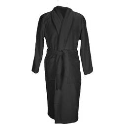 A&R Towels Bath Robe With Shawl Collar - Black