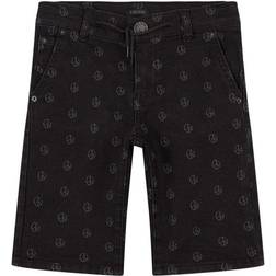 IKKS Boy's Peace-and Love Print Bermudas - Black