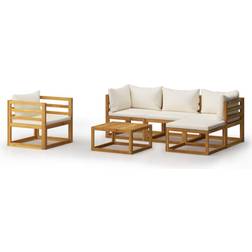 vidaXL 3057635 Lounge-Set, 1 Tisch einschl. 1 Stühle & 3 Sofas