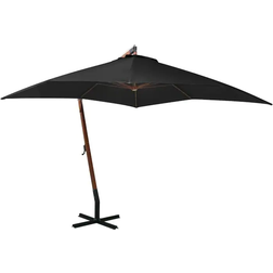 vidaXL Zweefparasol Met Paal 3x3 m Massief Vurenhout 300cm