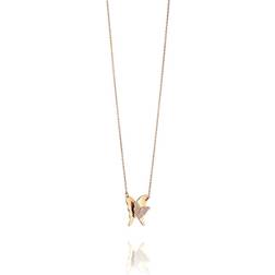 Efva Attling Miss Butterfly and Stars Necklace - Gold/Diamonds